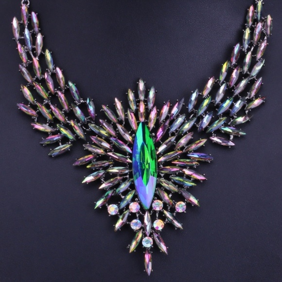 Necklace - Light My Fire Multi-Color Statement - Picture 3 of 4